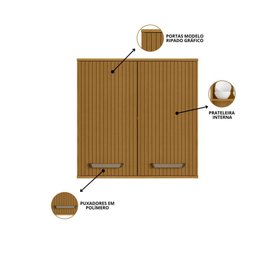 Cozinha Modulada Criare 8 Peças com Canto Poliman Móveis - 9