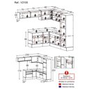 Ver imagem 5 de Armário de Cozinha Completa de Canto com Rodapé Veneza Multimóveis V2105 Branco