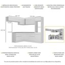 Ver imagem 4 de Armário de Cozinha Completa de Canto com Rodapé Veneza Multimóveis V2105 Branco