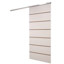 Ver imagem 2 de Porta de Correr Branco Prime Frisada Kit Alumínio F09 - 210x100