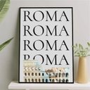 Ver imagem 1 de Quadro Decorativo Minimalista Roma - Coliseu 33x24cm - com Vidro:moldura Preta