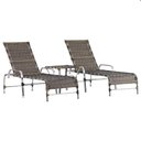 Ver imagem 2 de Kit 4 Cadeiras Floripa e Mesa Tampo Tramado com 2 Espreguiçadeiras Catar e Mesa Piscina, Jardim, Var