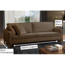 Ver imagem 3 de Sofá 3 Lugares Confortável Seattle Veludo Marrom Cookie - Meu Estofado Sofá 3 Lugares Confortável Se