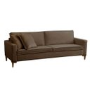Ver imagem 1 de Sofá 3 Lugares Confortável Seattle Veludo Marrom Cookie - Meu Estofado Sofá 3 Lugares Confortável Se