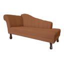 Ver imagem 3 de Recamier Divã para Sala Cecilia Pés Retro Tabaco 1.60cm Veludo Terracota - Incasa Decor