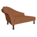 Ver imagem 4 de Recamier Divã para Sala Cecilia Pés Retro Tabaco 1.60cm Veludo Terracota - Incasa Decor