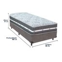 Ver imagem 2 de Cama Box Cinza e Colchão Black Graphite Molas Ensacadas Solteiro 88x188x32 Anjos