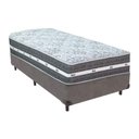 Ver imagem 1 de Cama Box Cinza e Colchão Black Graphite Molas Ensacadas Solteiro 88x188x32 Anjos