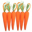 Ver imagem 2 de Enfeite Decorativo Páscoa 12 Cenouras Pendentes Isopor 14cm
