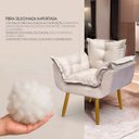 Ver mais imagens de Kit 2 Poltronas Decorativa e Puff para Sala Recepção Manicure Consultório Quarto Alice Suede