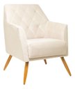 Ver imagem 1 de Poltrona Decorativa - Belize - Revestimento Suede Ladecor Estofados Bege
