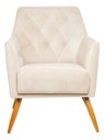 Ver imagem 2 de Poltrona Decorativa - Belize - Revestimento Suede Ladecor Estofados Bege