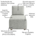 Ver imagem 6 de Sofá Modular Block 1 Lugar Fixo 74cm Cinza Linho Milani Movelaria