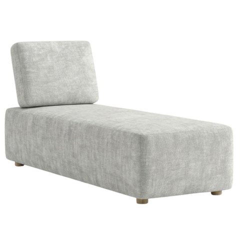 Sofá Modular Block 1 Lugar Fixo 74cm Cinza Linho Milani Movelaria