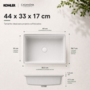 Ver imagem 4 de Cuba Verticyl Louça Branca 44x33cm + Válvula 1.1/4" Branca Click Cerâmica +Kit Instalação - 2882...