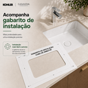 Ver mais imagens de Cuba Verticyl Louça Branca 44x33cm + Válvula 1.1/4" Branca Click Cerâmica +Kit Instalação - 2882...