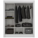 Ver imagem 3 de Guarda-Roupa Casal Real 3 Portas de Correr com Espelho Cor Branco