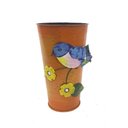 Ver imagem 3 de Vaso Jardim Quintal Varanda Passaro Flor de Ferro Laranja