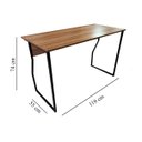 Ver imagem 4 de Mesa Escrivaninha para Home Office Metal Industrial 1,20m Nogal/preto