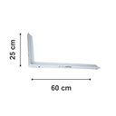 Ver imagem 2 de Kit 2 Suportes de Ferro Tipo T para Pia 60 X 25 Cm Branco - Nv442