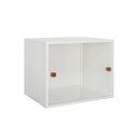 Ver imagem 1 de Armário Kit 52 Branco com Portas de Correr Acrílico e Puxador Montante Natural