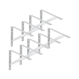 9x Suporte Mão Francesa Reforçada Branca 30cm - 1
