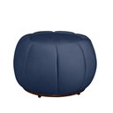 Ver imagem 3 de Kit Poltrona Base Giratória e Puff Concha Decorativo Veludo Cor Marinho