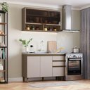 Ver imagem 1 de Cozinha Compacta 2 Peças Lora 4 Portas 2 Gavetas MDF Duna-Cristal Casa 812