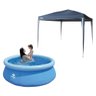 Tenda Gazebo 3x3M Trevalla TL-GZ01-1 + Piscina Inflável Bel 1400L Azul - 1