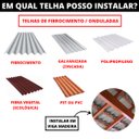 Ver imagem 7 de Kit Estrutura Suporte Fixador 2,20m para 01 Placa Solar Alumínio Inox Telha Fibro Ondulada Viga Made