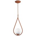 Ver imagem 2 de Kit 2 Luminária Pendente Aro Gota Orby Cobre Magnifico