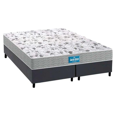 Cama Box Queen: Colchão Espuma D45 Probel /EP Guarda Costas Próextreme Double Face + Base CRC