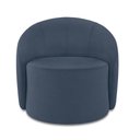 Ver imagem 5 de Poltrona Decorativa Orgânica Giratória Lua Suede Azul Marinho D03 - D'Rossi