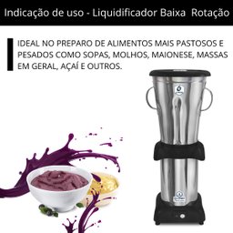 Liquidificador Industrial 6l Baixa Rotação 3500rpm Bivolt Jl Colombo - 4