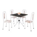 Ver imagem 2 de Conjunto Sala de Jantar com 4 Cadeiras Lívia Branco/Bege