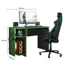 Ver imagem 3 de Mesa P/ Escritório e Gamer - Palladium Decor Verde