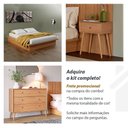 Ver mais imagens de Cabeceira King 2,28m com 2 Mesas de Cabeceira com Gaveta e Detalhes em Palha 100% Mdf Cor:freijó