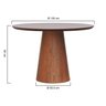 Mesa de Jantar Base Cone Tampo Laminado/Laqueado Ø120 Amêndoa - 2