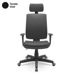 Cadeira Brizza Soft Presidente Vinil Giratória Backplax - Apoio de Cabeça e Braços Reguláveis - 4