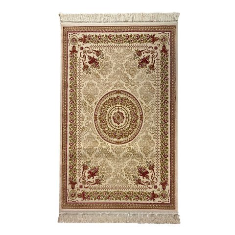Tapete Persa Bege com Vermelho Ideal para Sala e Quarto - 200x285cm