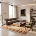 Ver imagem 2 de Tapete Persa Bege com Vermelho Ideal para Sala e Quarto - 200x285cm