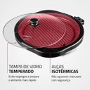 Ver imagem 6 de Panela Elétrica Mondial Cook e Grill Redondo Preto 1270w 220v - G-03-rc
