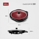 Ver imagem 7 de Panela Elétrica Mondial Cook e Grill Redondo Preto 1270w 220v - G-03-rc