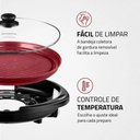 Ver imagem 5 de Panela Elétrica Mondial Cook e Grill Redondo Preto 1270w 220v - G-03-rc