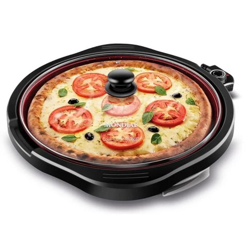 Panela Elétrica Mondial Cook e Grill Redondo Preto 1270w 220v - G-03-rc