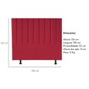 Ver imagem 3 de Cabeceira Estofada Cama Box King 195 Cm Eloá Suede e Frame:vermelho