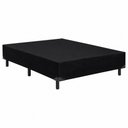 Ver imagem 1 de Base Cama Box Dancar 128x188 Suede Preto com Pés