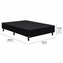 Ver imagem 2 de Base Cama Box Dancar 128x188 Suede Preto com Pés