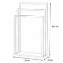 Ver imagem 6 de Kit 02 Toalheiros Porta Toalha de Piso Lavabo Gênova D01 Peroba - Inoviza