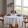 Toalha Mesa Redonda Renda Interlar Clássica Branca 6 Lugares - 1